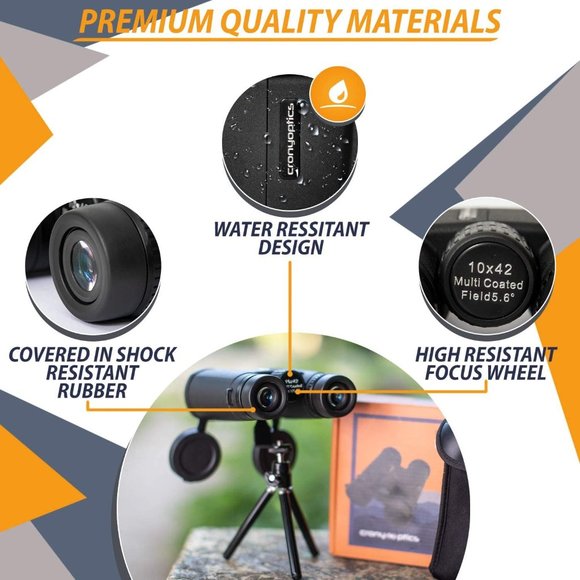 Long Range and High Powered Lightweight Binocular Kit for Bird Watching 10x42 - Picture 7 of 10